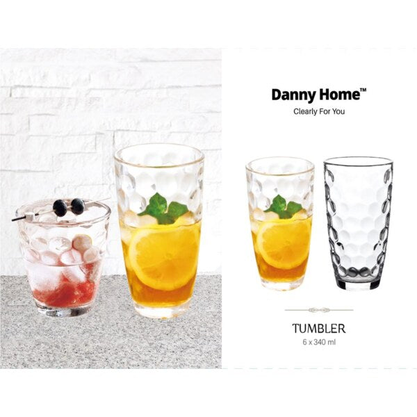 340ml Glass cup 6pcs DANNY HOME  1988-11
