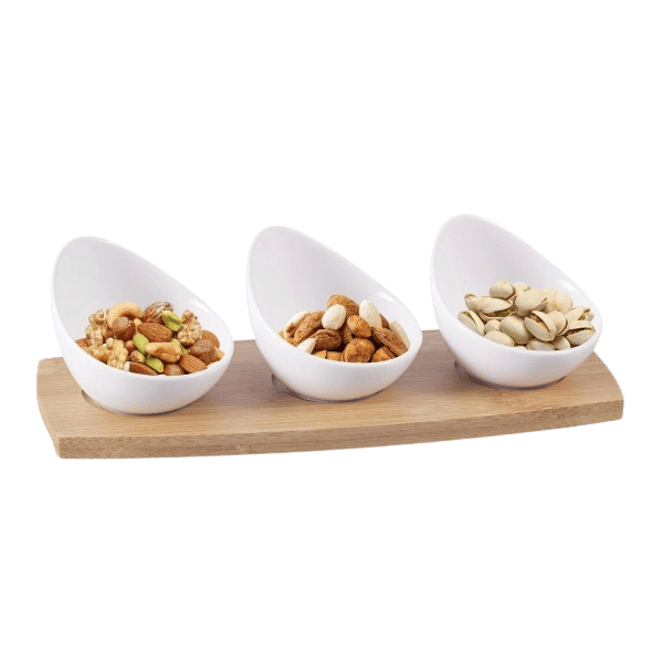 4.5"Dish With Bamboo Tray BRILLIANT Porcelain BR0276