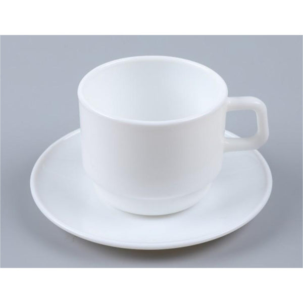 250ml Cup&Saucer Opal Glass DANNY HOME  KFB250-W