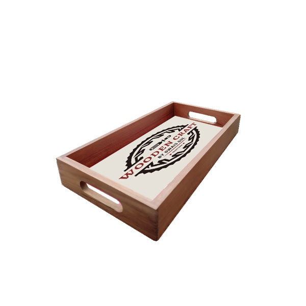 Flower Art Wooden Tray Royal