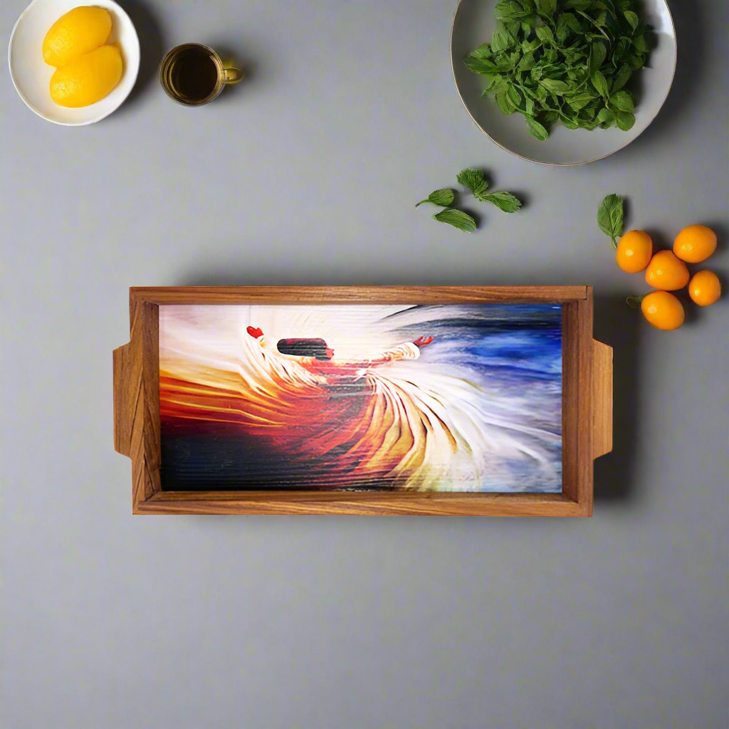 sufi Art Wooden Tray Handle