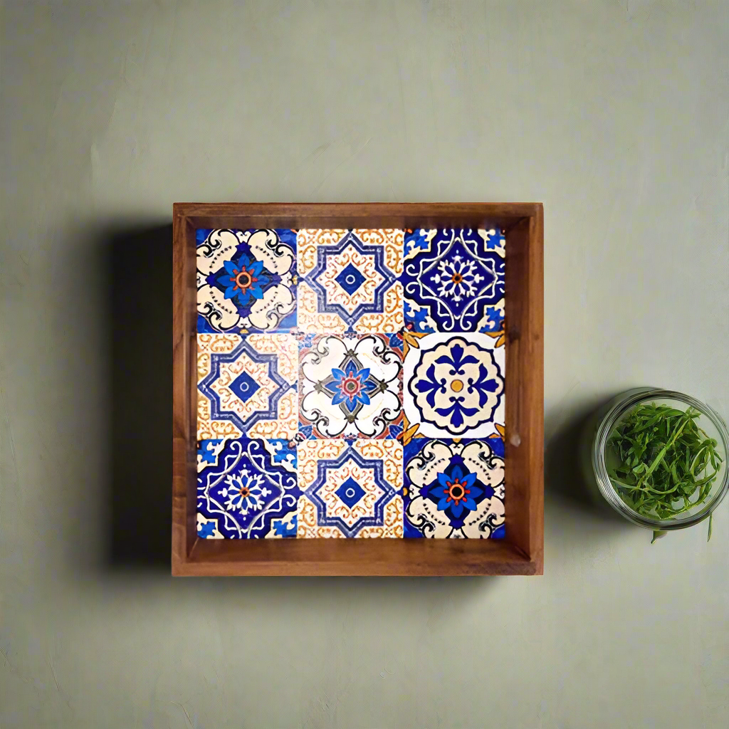 Tile Art Tray Royal