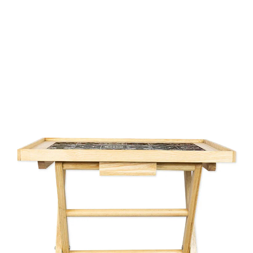 Carpet Design Wooden Serving Stand Table