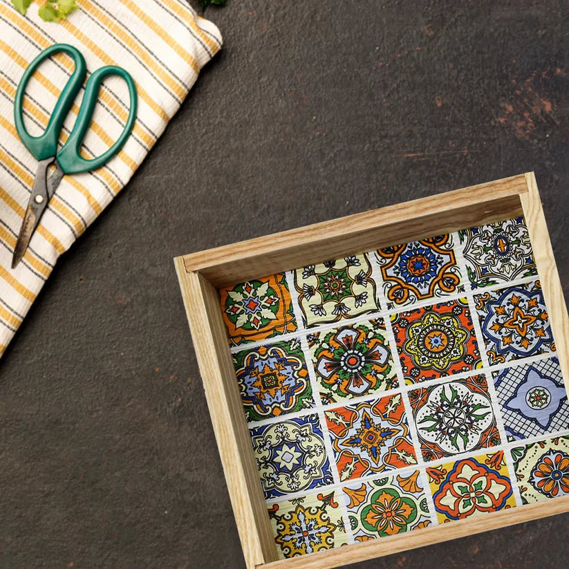 Ceramic Tile Design Tray Royal