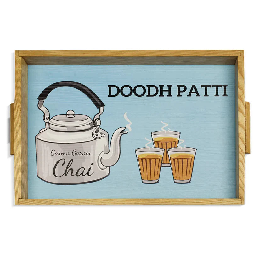 Doodh Patti Kettle Design Tray Handle