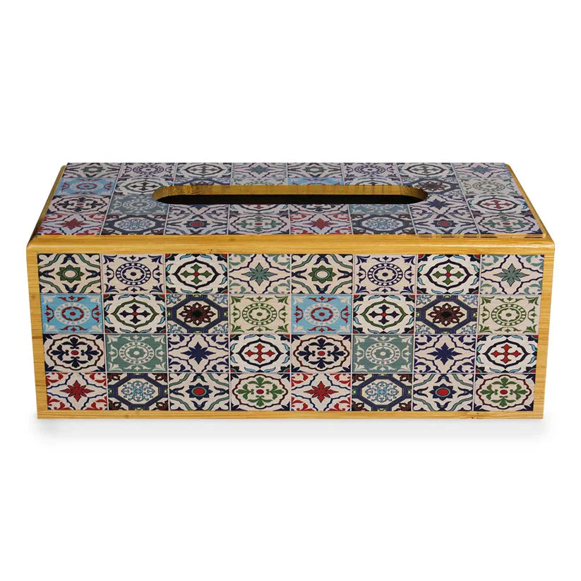 Moroccan Inspired Wooden Tissue Box