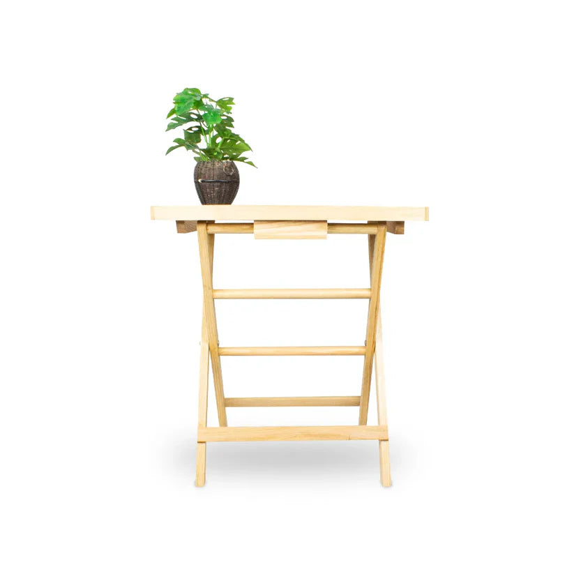 Rangoli Art Wooden Serving Stand Table