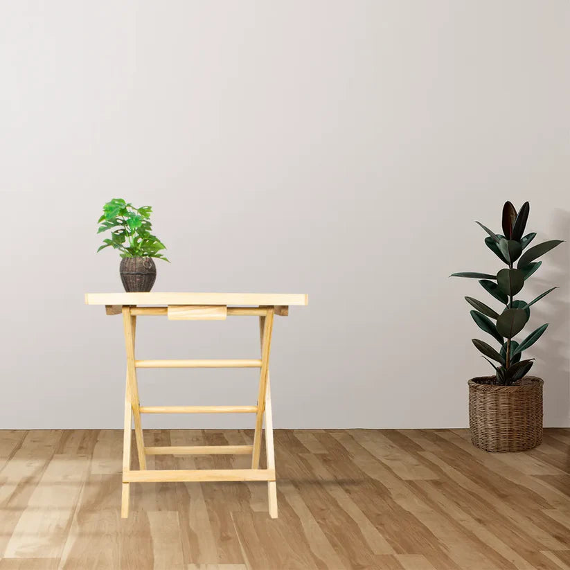 Rangoli Art Wooden Serving Stand Table