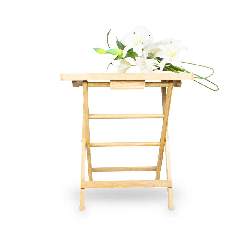 Rickshaw Art Wooden Serving Stand Table