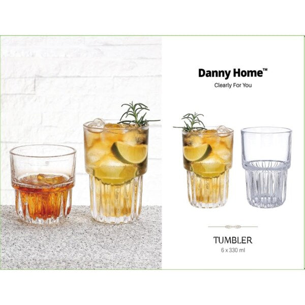 330ml Glass cup 6pcs DANNY HOME  1988-01