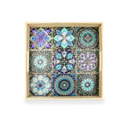 Colorful Floral Art Tray