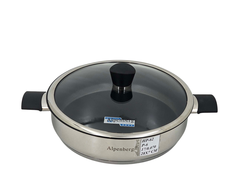 Alpenburg Wok Pan with Glass Lid