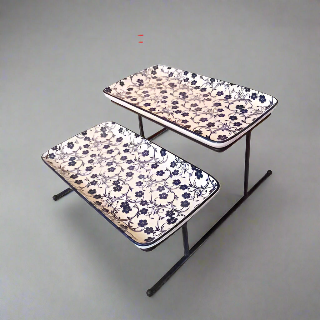 Danny Home 2 Tier Platter Flower