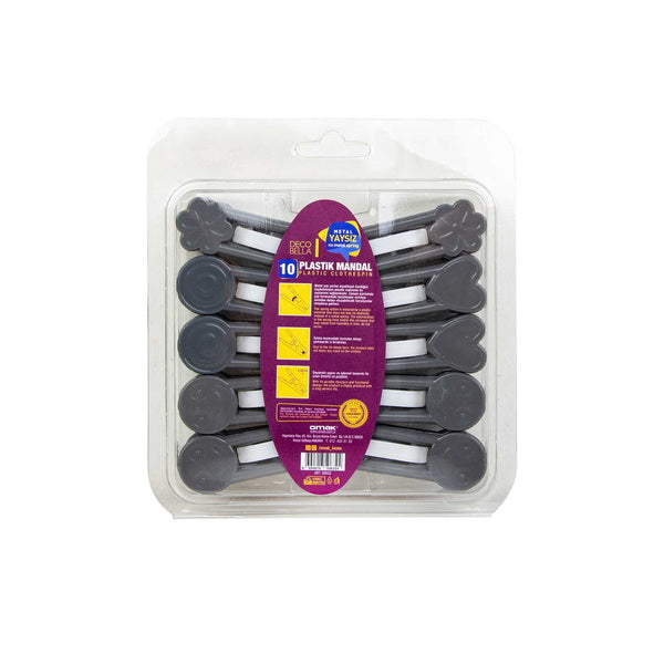 50632 – DecoBella 10 Pcs. Plastic Clothespin Set