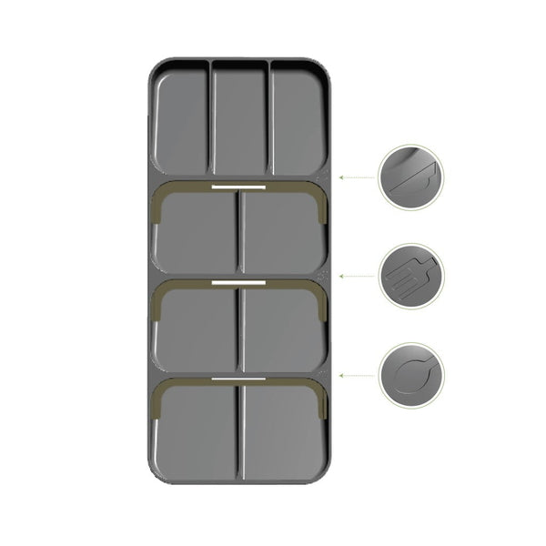 50804 – DecoBella Compact Cutlery Organizer – 9 Cell