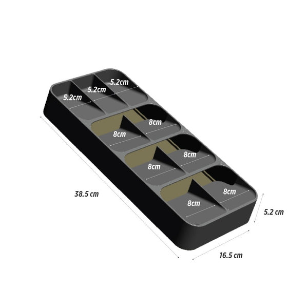 50804 – DecoBella Compact Cutlery Organizer – 9 Cell