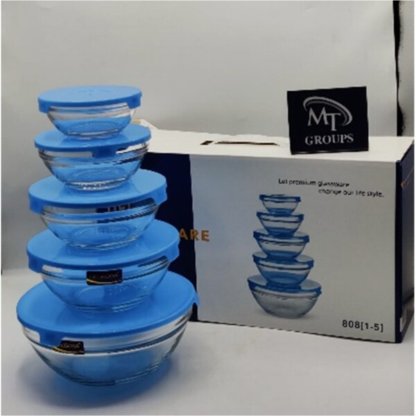 (5PC) BOWL SET WITH LID DELI SOGA 808(1-5)