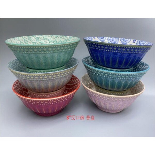 8'' ceramic bowl 6pcs DANNY HOME 80FGW