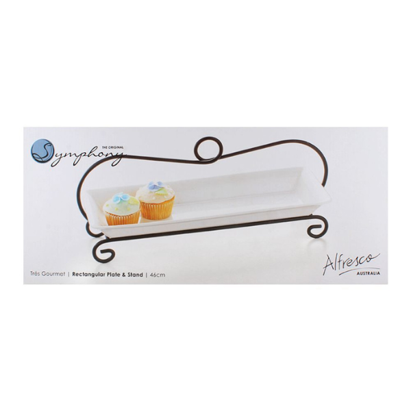 Rectangular Plate And Stand 46cm Symphony ES3850