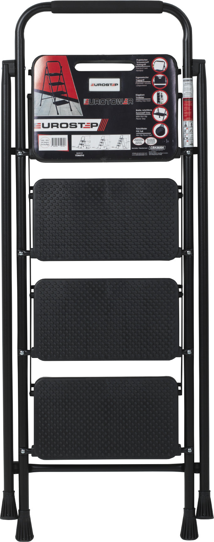 4 Step Eurotower Metal Stepladder