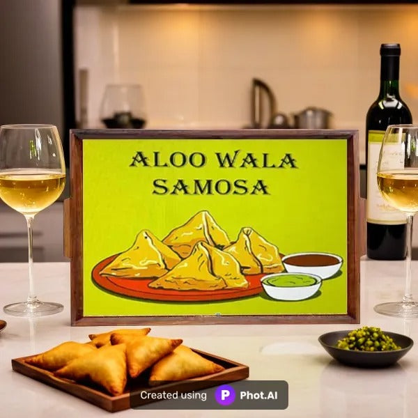 Aloo Wala Samosa Funky Tray Handle