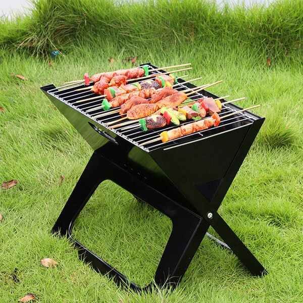 Portable X-Type BBQ Charcoal Grill Small Grill Iron BBQ-009
