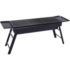 Portable Charcoal Grill with Folding Table, Ladder and Carrying Handle, Black TL-580) Griller 58x22x30 BBQ-020