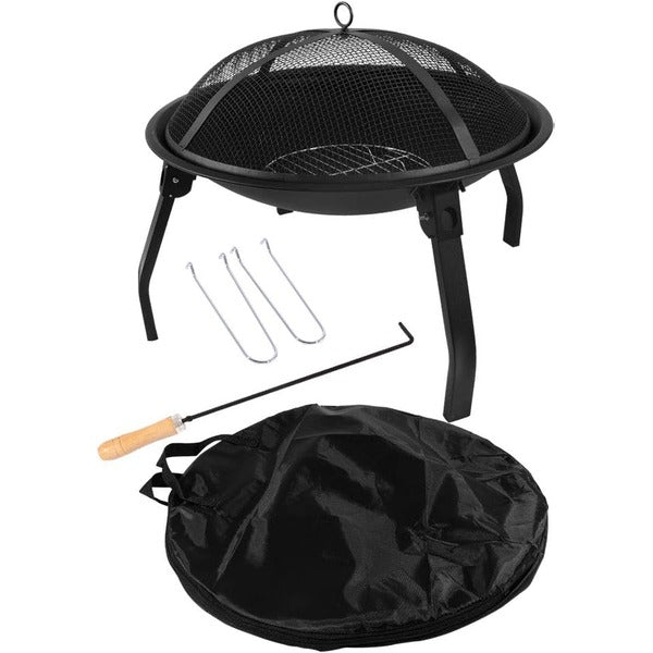 Foldable Fire Pit Outdoor Garden Patio Heater Camping Bowl BBQ Brazier with Carry bag BBQ-023