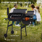 Outdoor BBQ Grill Charcoal Barbecue Pit Backyard Meat Cooker Smoker BBQ-031