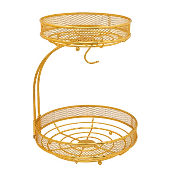 Golden 2Ties Basket With Banana Fruit Hanger