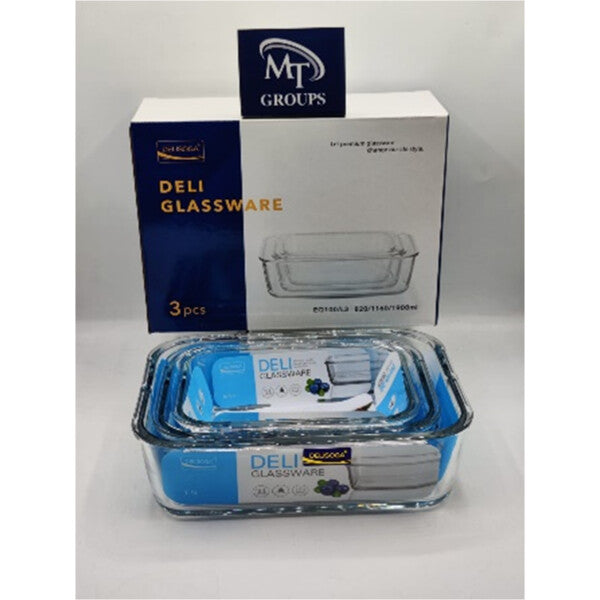 (3PCS) SQURE DISH SET DELI SOGA EQ100L3