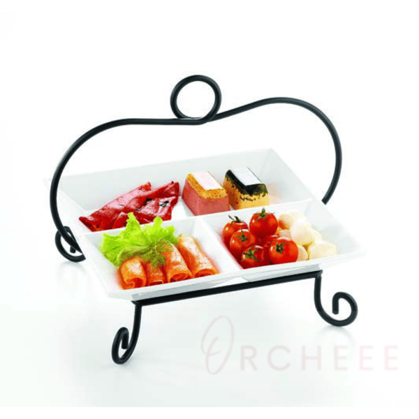 Square Divider Plate + Stand Symphony  ES3854