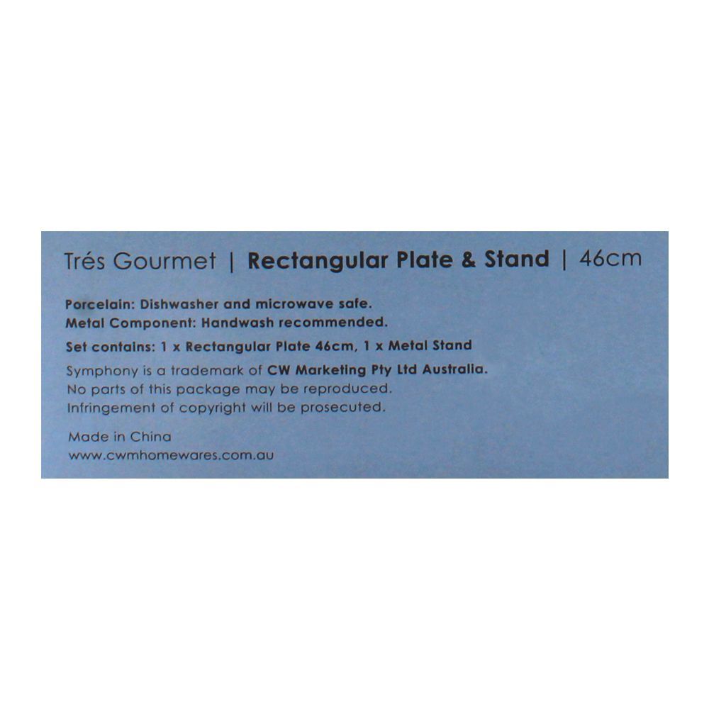 Rectangular Plate And Stand 46cm Symphony ES3850