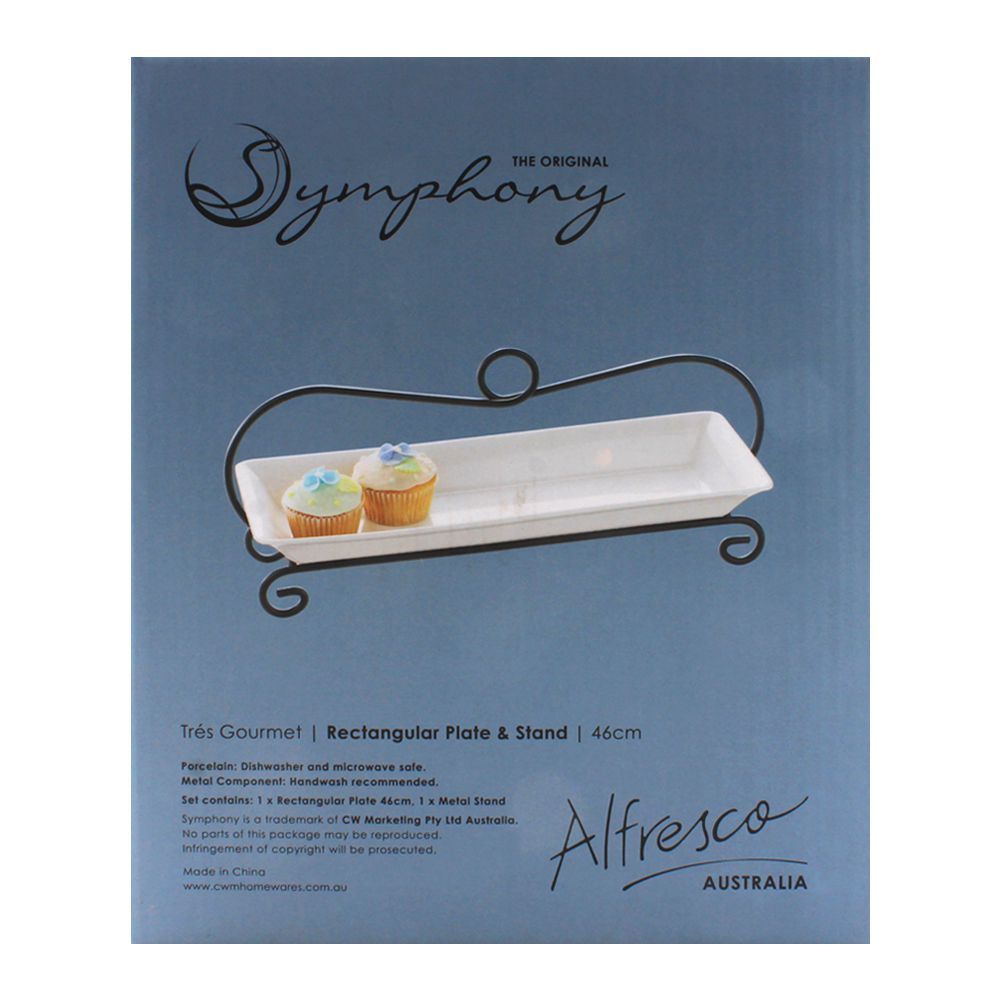 Rectangular Plate And Stand 46cm Symphony ES3850