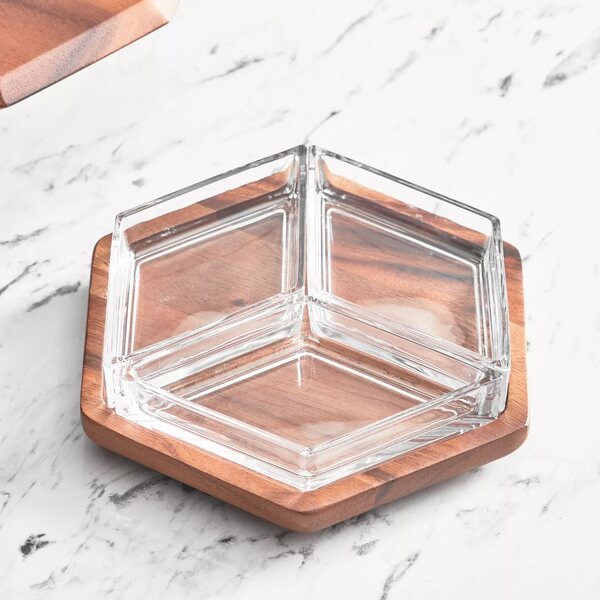 3Section Hexagon Serving Tray GW-HG 743
