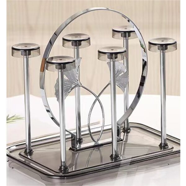 Silver Gray Glass Stand