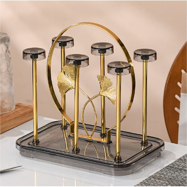 Golden Gray Glass Stand