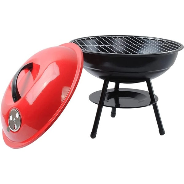 BBQ Grill Outdoor Gas grill 2pcs Charcoal grill, apple-shaped portable grill, outdoor patio stove, camping kitchen, kitchen tools for parties 14' (35029) Furnace 36cm  HXB-1