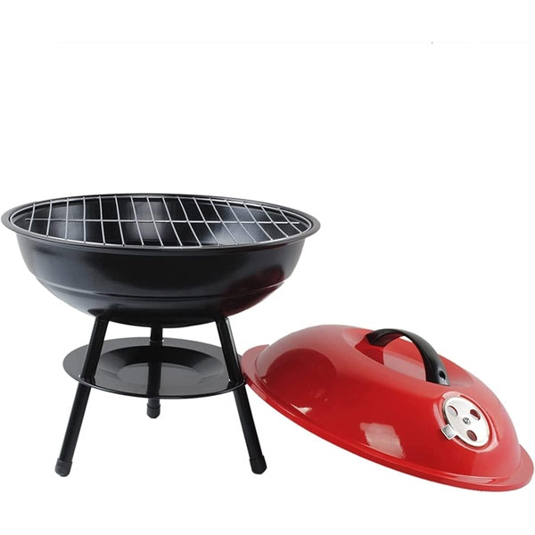 BBQ Grill Outdoor Gas grill 2pcs Charcoal grill, apple-shaped portable grill, outdoor patio stove, camping kitchen, kitchen tools for parties 14' (35029) Furnace 36cm  HXB-1