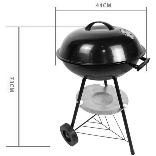 Portable Charcoal Grill 17 inch Barbecue Grill and Smoker Heat Control Round BBQ Kettle for Outdoor Picnic Patio Backyard Camping  17' (80014) Furnace 44cm HXB-2