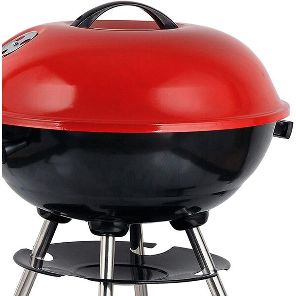 BBQ Grill Portable Charcoal, Red Heightened Apple Furnace HXB-3