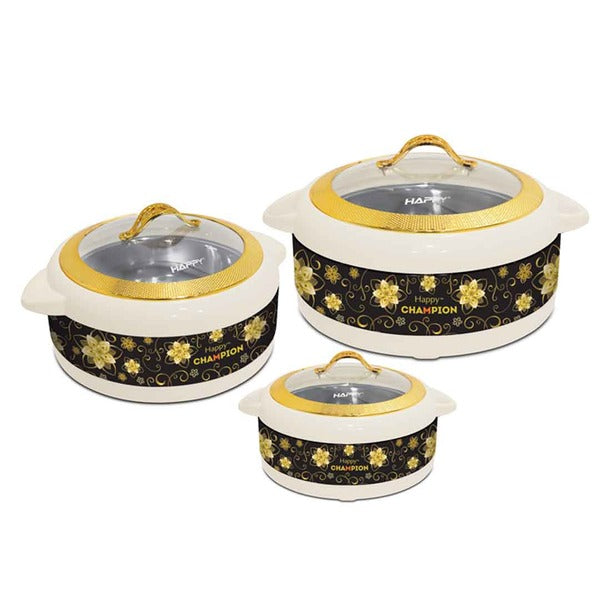 Happy Champion Gold BLACK (Glasstop) 3pcs Set HAPPY HOUSE