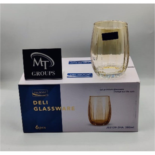 TUMBLER GLASS COLOUR 380 ML DELI SOGA JS5139-2HA