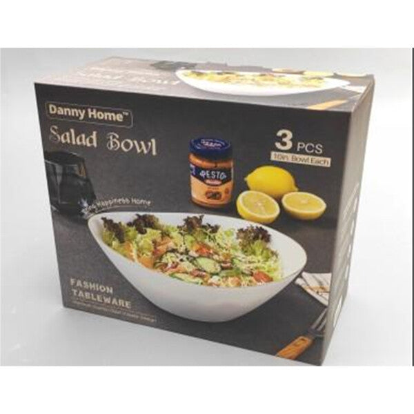 White with gold line 10"Salad bowl DANNY HOME  LCW100-G