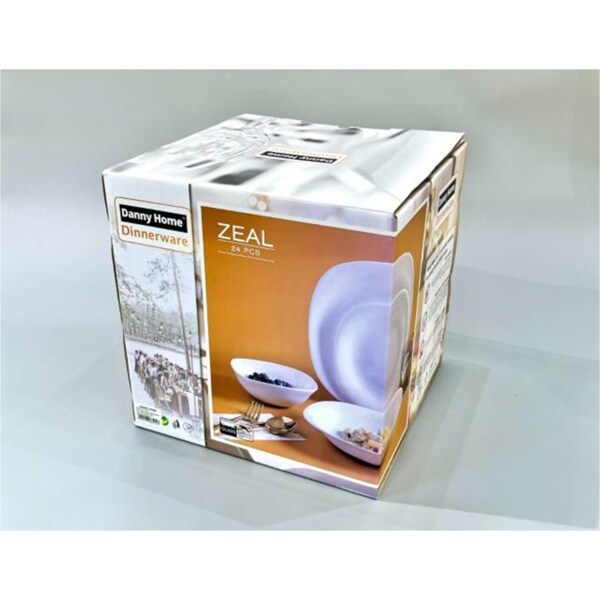 White 24pcs Dinner Set-Square DANNY HOME  LF24W