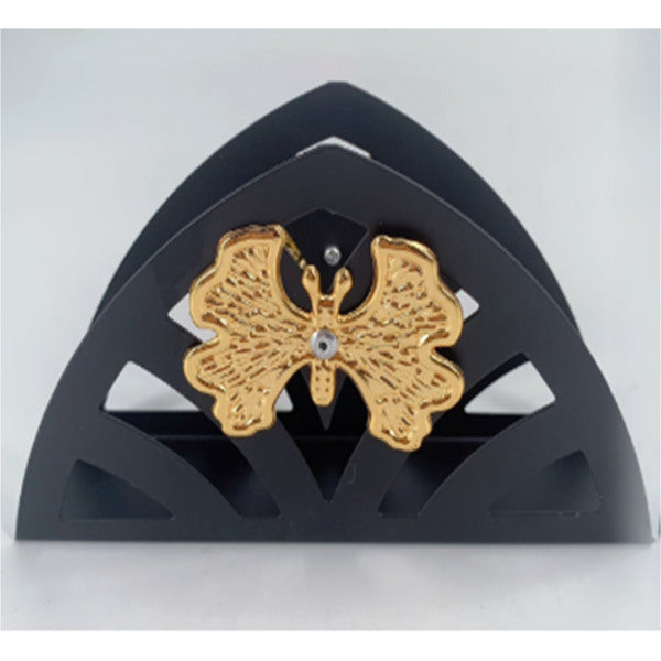 Black Gold Napkin Holder