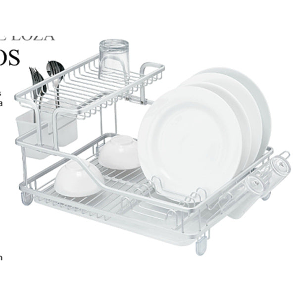 Aluminum Silver Plate Rack with Spoon Holder