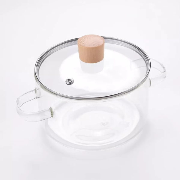 Borosilicate Glass Cookware for Gas Stove | Transparent Cooking Pot Pan