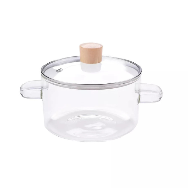Borosilicate Glass Cookware for Gas Stove | Transparent Cooking Pot Pan