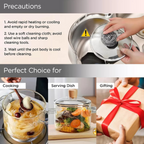 Borosilicate Glass Cookware for Gas Stove | Transparent Cooking Pot Pan